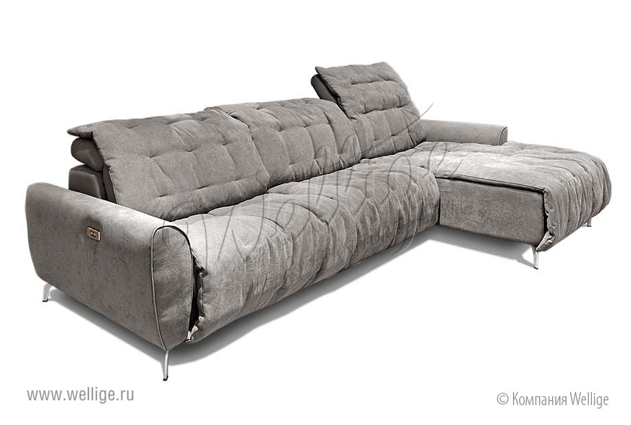Фото - 1 - "Грей-2" диван с оттоманкой