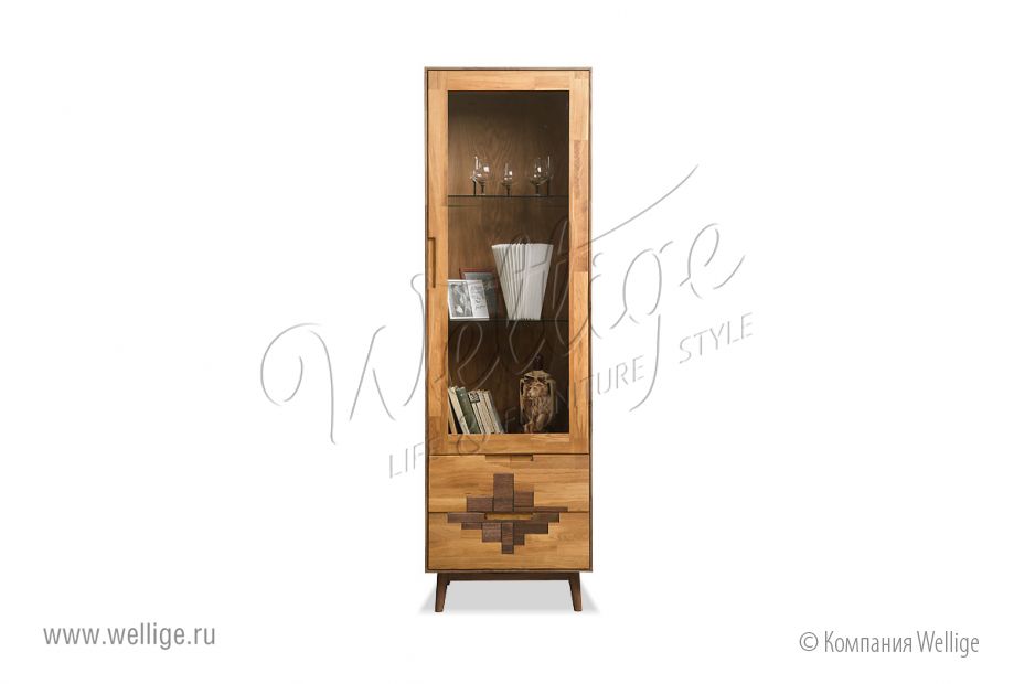 Фото - 1 - Шкаф с витриной 1-но дверный "Irving Design" (правый)