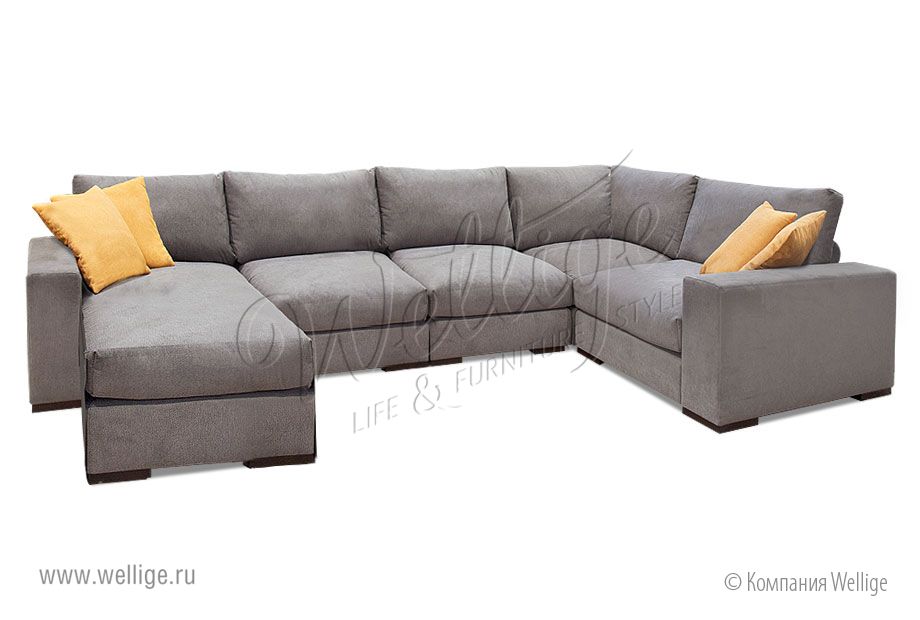 Фото - 1 - "Lofft" диван угловой с оттоманкой